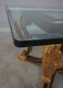 L60803EC: CHARLES POLLOCK Gold Gilt Base Glass Top