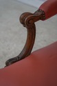 60773EC: French Louis XV Style Carved Frame Leathe