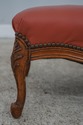 60773EC: French Louis XV Style Carved Frame Leathe