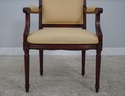 60771EC: Pair French Louis XVI Style Fauteuil Upho