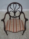 F60804EC: Antique Adam Style Solid Mahogany Armcha