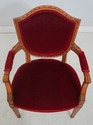 68960: Federal Style Carved Frame Upholstered Armc