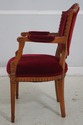 68960: Federal Style Carved Frame Upholstered Armc