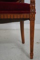 68960: Federal Style Carved Frame Upholstered Armc