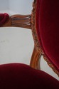 68960: Federal Style Carved Frame Upholstered Armc