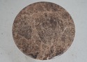 L68980: Pair CENTURY Round Marble Top Iron Base La