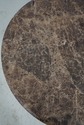 L68980: Pair CENTURY Round Marble Top Iron Base La