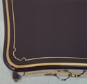 L68973: CENTURY Chinoiserie Decorated Burgundy Lac