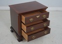 69048: BAKER 3 Drawer Chippendale Mahogany Nighsta