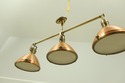 F56220EC: Industrial Style 3 Light Copper & Brass 