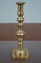 LF64909EC: Pair Brass Tall Candlesticks 18th C. St