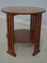 63671EC: STICKLEY Round Cherry Arts & Crafts Lamp 