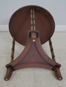 L64813EC: Round Inlaid Top Lamp Table w. Brass Gal