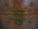LF73747: Italian Style Burl Wood Bombe Painted Com