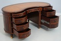 73729: MAITLAND SMITH Leather Top Mahogany Kidney 