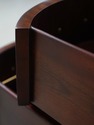 73729: MAITLAND SMITH Leather Top Mahogany Kidney 