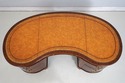 73729: MAITLAND SMITH Leather Top Mahogany Kidney 