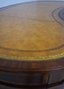 73729: MAITLAND SMITH Leather Top Mahogany Kidney 
