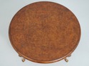 L73701: Round Leather Top Metal Base Coffee Table