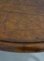 L73701: Round Leather Top Metal Base Coffee Table