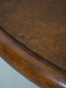 L73701: Round Leather Top Metal Base Coffee Table