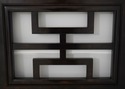 73742: CENTURY Black Painted Queen Size Headboard