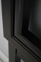 73742: CENTURY Black Painted Queen Size Headboard