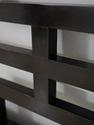 73742: CENTURY Black Painted Queen Size Headboard