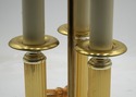 F73751: Brass 3 Column 2 Light Bouillette Table La