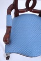 73746: Pair Of Mahogany Ribbon Back Armchairs