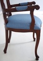 73746: Pair Of Mahogany Ribbon Back Armchairs