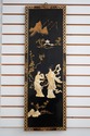 F73771: Pair Of Chinese Black Lacquer Wall Art Pan