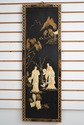 F73771: Pair Of Chinese Black Lacquer Wall Art Pan