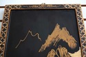 F73771: Pair Of Chinese Black Lacquer Wall Art Pan