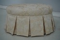 F73761: Round Tufted Ottoman w. Pleated Skirt