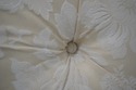 F73761: Round Tufted Ottoman w. Pleated Skirt