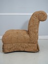 L73763: Pair Of Tufted Rolled Back Lounge Chairs