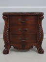 73757: Pair of Marble Top Nightstands