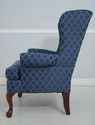 73767: BROYHILL Roll Arm Blue Upholstered Wing Cha