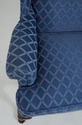 73767: BROYHILL Roll Arm Blue Upholstered Wing Cha