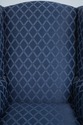 73767: BROYHILL Roll Arm Blue Upholstered Wing Cha