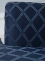 73767: BROYHILL Roll Arm Blue Upholstered Wing Cha