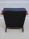 73767: BROYHILL Roll Arm Blue Upholstered Wing Cha