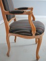 73768: French Louis XV Style Upholstered Open Armc