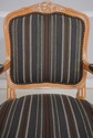 73768: French Louis XV Style Upholstered Open Armc