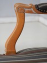 73768: French Louis XV Style Upholstered Open Armc
