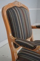 73768: French Louis XV Style Upholstered Open Armc