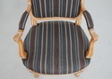 73768: French Louis XV Style Upholstered Open Armc