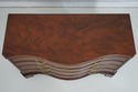 73726: BAKER Mahogany Serpentine 4 Drawer Chest