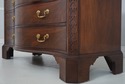 73726: BAKER Mahogany Serpentine 4 Drawer Chest